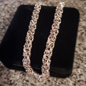 Elegant Italian Silver Chain Bracelet